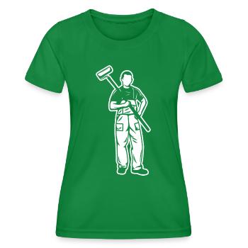 Maler Junge - Frauen Funktions-T-Shirt - Kelly Green - Vorne - AI Model Female 172 dark (172cm)