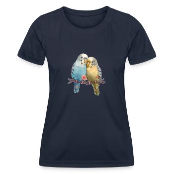 Budgies - Women's Functional T-Shirt - navy - Front - AI Model Female 172 light (172cm)
