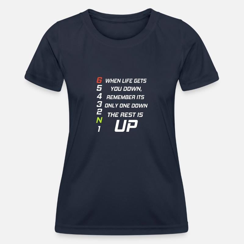 Motorcycle - when life gets you down remember - Women's Functional T-Shirt - navy