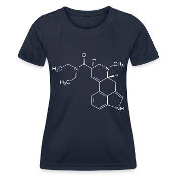 LSD Acid Albert Hoffman Halluzinogen Psychedelika - Frauen Funktions-T-Shirt - Navy - Vorne - AI Model Female 172 light (172cm)