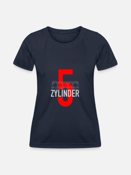 5 Zylinder - Frauen Funktions-T-Shirt - Navy