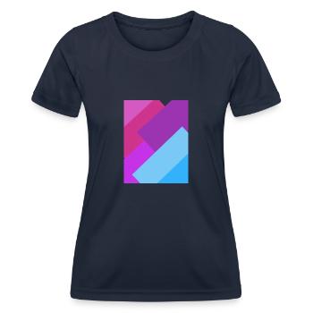 Bi Geometrics - Frauen Funktions-T-Shirt - Navy - Vorne - AI Model Female 172 light (172cm)
