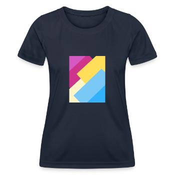 Pan Geometrics - Women's Functional T-Shirt - navy - Front - AI Model Female 172 light (172cm)