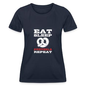 bretzel - T-shirt sport Femme - bleu marine - Devant - AI Model Female 172 light (172cm)