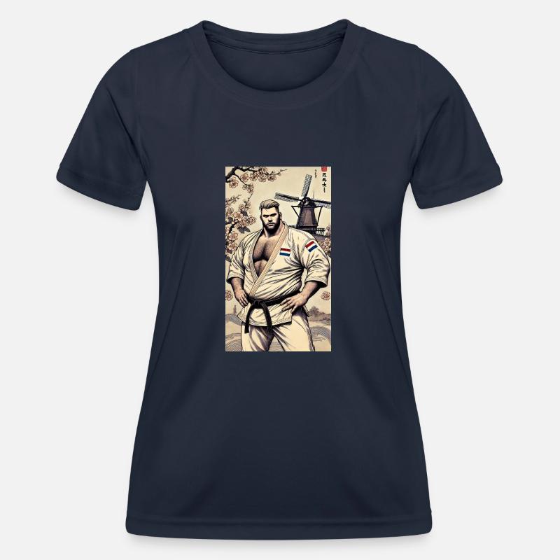 Dutch Karate MASTER - Women's Functional T-Shirt - navy