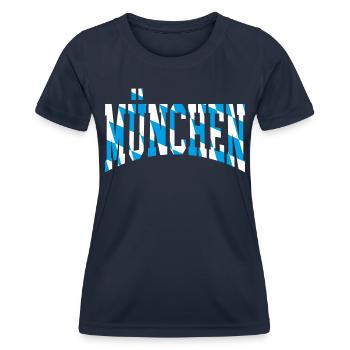 Munich - T-shirt sport Femme - bleu marine - Devant - AI Model Female 172 light (172cm)