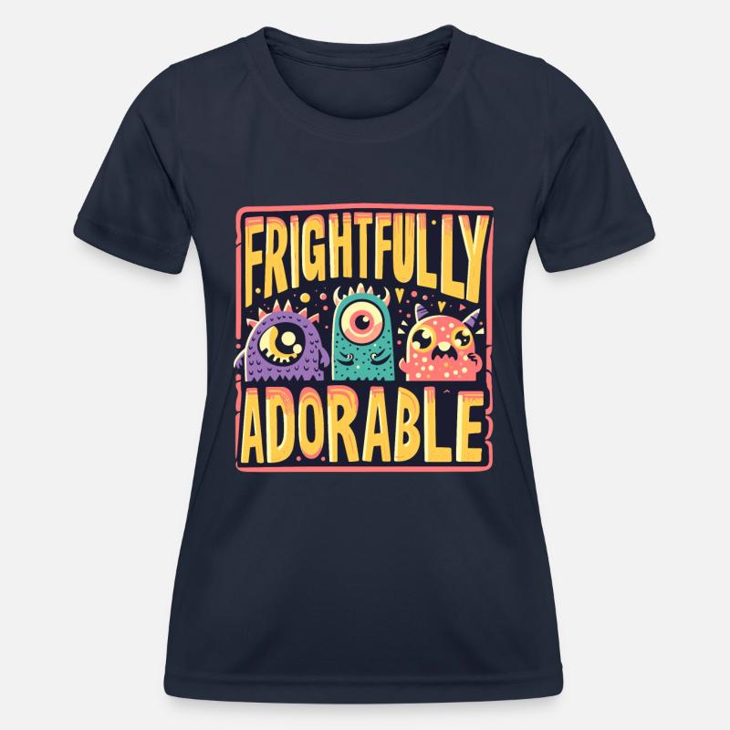 FRIGHTFULLY ADORABLE - Women's Functional T-Shirt - navy