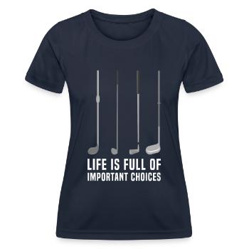 Le golf plein de choix importants Golf - T-shirt sport Femme - bleu marine - Devant - AI Model Female 172 light (172cm)
