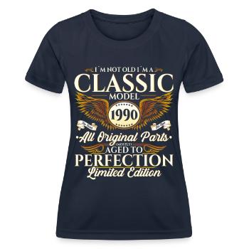 Vintage 1990 32nd birthday Vintage 90 Gift - Women's Functional T-Shirt - navy - Front - AI Model Female 172 light (172cm)
