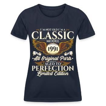 Vintage 1991 31st birthday Vintage 91 Gift - Women's Functional T-Shirt - navy - Front - AI Model Female 172 light (172cm)