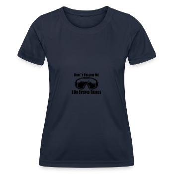 Ski Sports d’hiver Après saut à ski Saut à ski Saut à ski - T-shirt sport Femme - bleu marine - Devant - AI Model Female 172 light (172cm)
