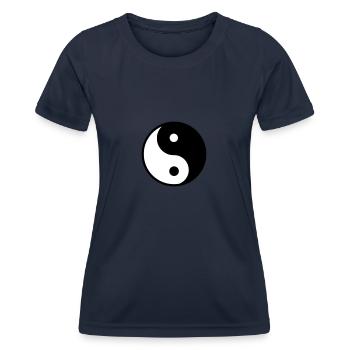 Yin Yang - T-shirt sport Femme - bleu marine - Devant - AI Model Female 172 light (172cm)
