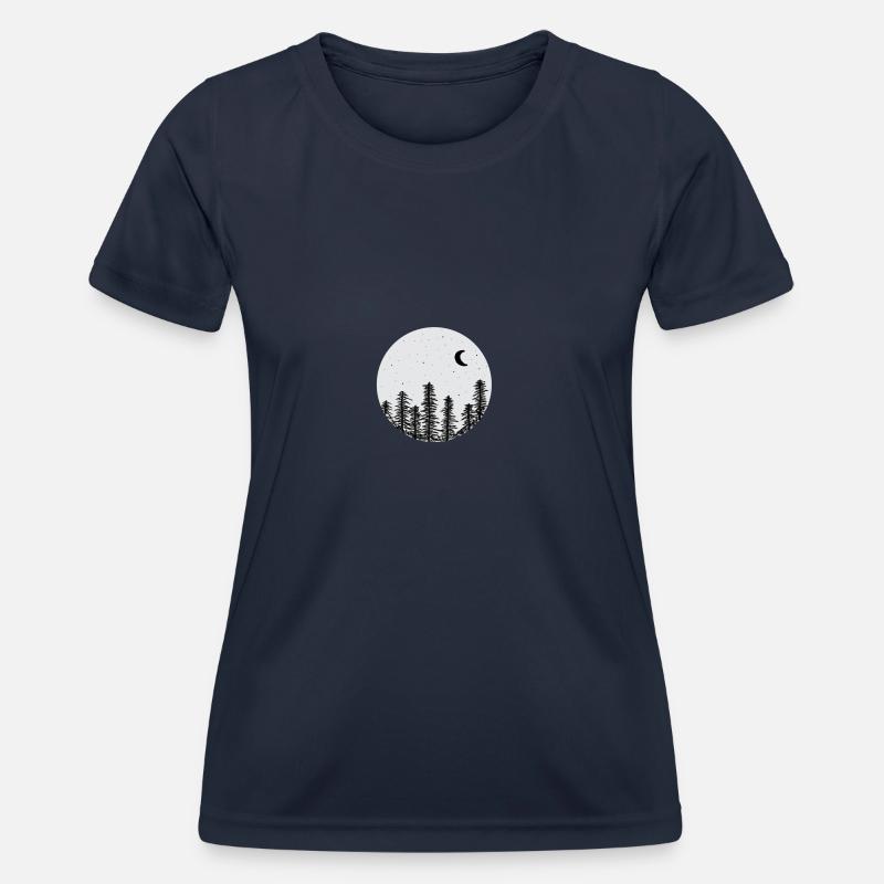 Moon Forest - Women's Functional T-Shirt - navy
