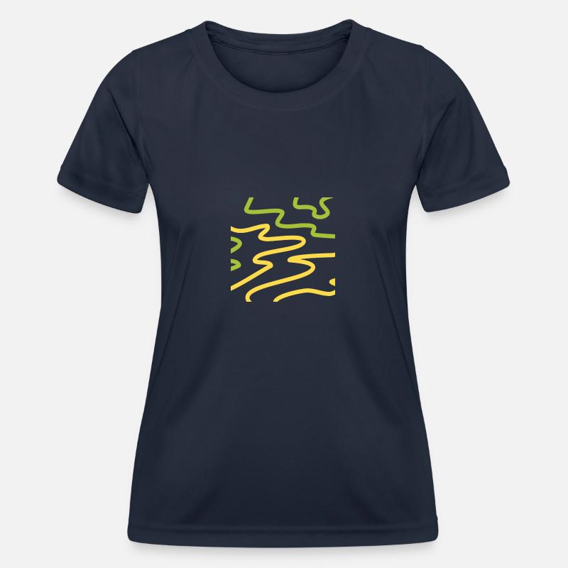 Abstract Three - Women's Functional T-Shirt - navy