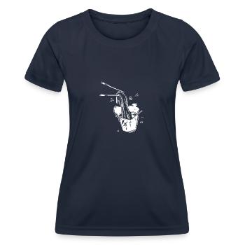 Japanische Küche Stäbchen - Frauen Funktions-T-Shirt - Navy - Vorne - AI Model Female 172 light (172cm)