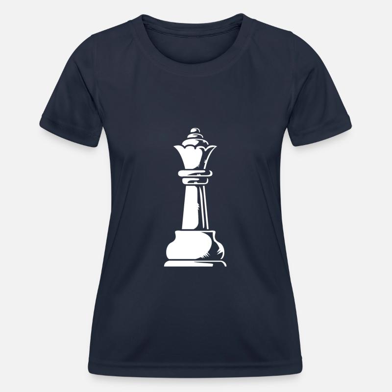 Chess Queen Chess Board - Women's Functional T-Shirt - navy