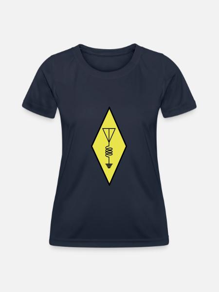 Amateurfunk-Logo - Frauen Funktions-T-Shirt - Navy