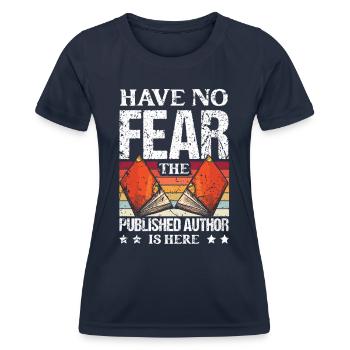 Schriftstellerin Romanschreiben Autor - Frauen Funktions-T-Shirt - Navy - Vorne - AI Model Female 172 light (172cm)