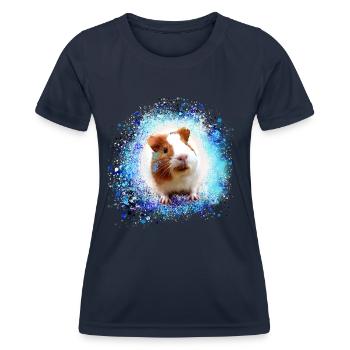 cobaye, graffiti,peinture,vert,bleu - T-shirt sport Femme - bleu marine - Devant - AI Model Female 172 light (172cm)