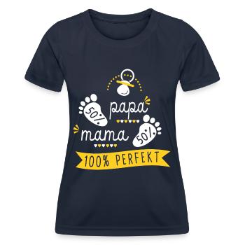 Baby Birth Pregnancy Pregnancy Perfect - Women's Functional T-Shirt - navy - Front - AI Model Female 172 light (172cm)