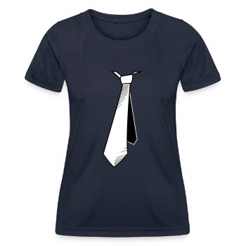 Krawatte Schatten Bewegung - Frauen Funktions-T-Shirt - Navy - Vorne - AI Model Female 172 light (172cm)