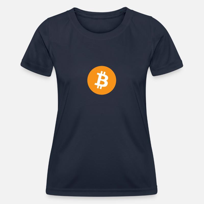Bitcoin logo - Women's Functional T-Shirt - navy