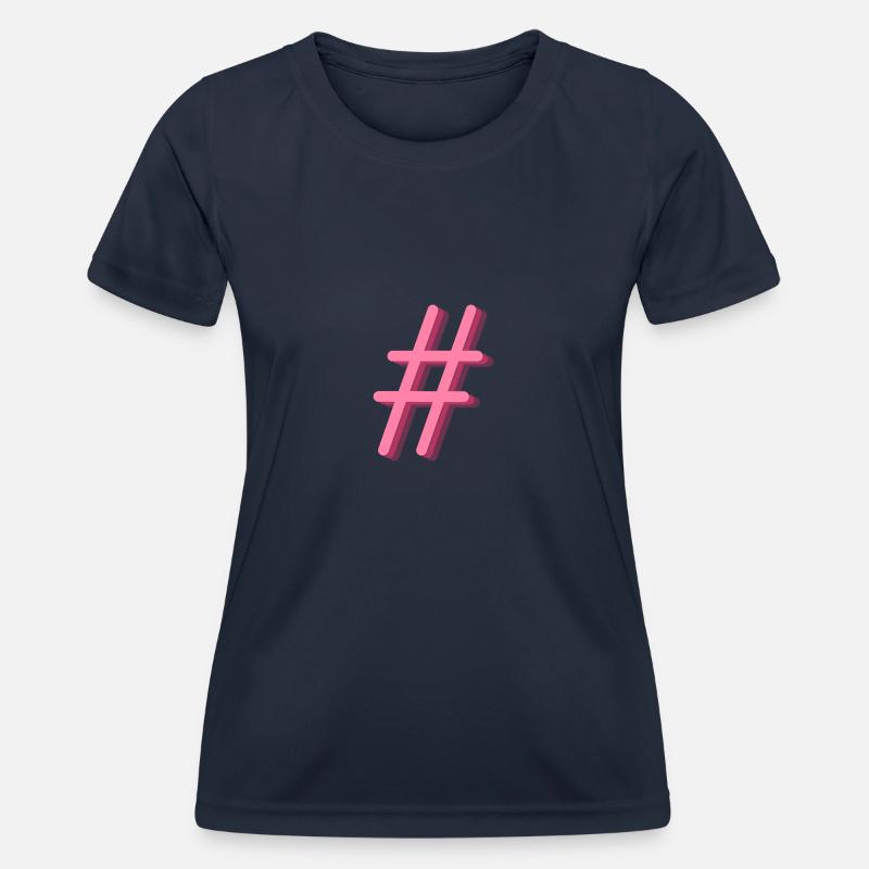 Hashtag - Women's Functional T-Shirt - navy