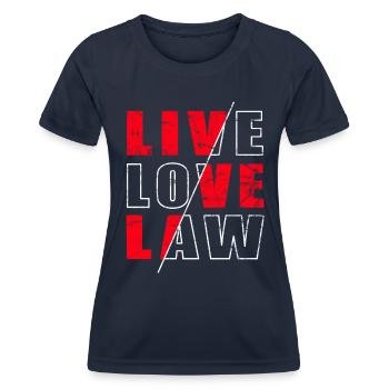 Lawyer Costume - Funny Law Student - Women's Functional T-Shirt - navy - Front - AI Model Female 172 light (172cm)