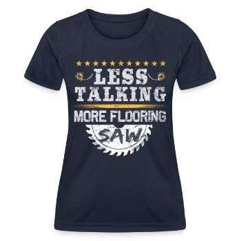 Flooring Construction Carpet Installer - Women's Functional T-Shirt - navy - Front - AI Model Female 172 light (172cm)