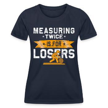 Flooring carpet installers - Women's Functional T-Shirt - navy - Front - AI Model Female 172 light (172cm)