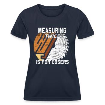 Flooring carpet installers - Women's Functional T-Shirt - navy - Front - AI Model Female 172 light (172cm)