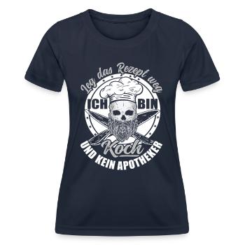 Leg das Rezept weg ich bin kein Apotheker - - Frauen Funktions-T-Shirt - Navy - Vorne - AI Model Female 172 light (172cm)