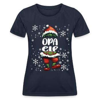 Weihnachtsoutfit Opa Elf - Frauen Funktions-T-Shirt - Navy - Vorne - AI Model Female 172 light (172cm)