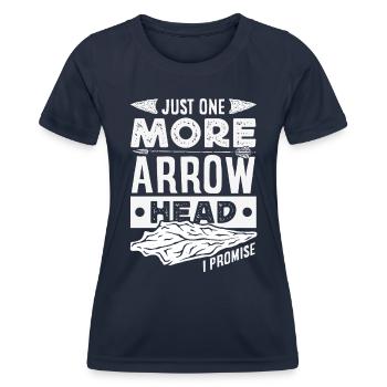 Arrowhead Hunter Bogenschießen Arrowhead - Frauen Funktions-T-Shirt - Navy - Vorne - AI Model Female 172 light (172cm)