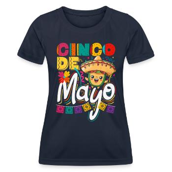 Mexikanische Fiesta Cinco De Mayo - Frauen Funktions-T-Shirt - Navy - Vorne - AI Model Female 172 light (172cm)