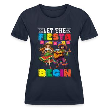 Mexikanische Fiesta Cinco De Mayo - Frauen Funktions-T-Shirt - Navy - Vorne - AI Model Female 172 light (172cm)