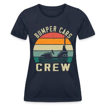 Freizeitpark Kirmes Rummel Autoscooter - Frauen Funktions-T-Shirt - Navy - Vorne - AI Model Female 172 light (172cm)