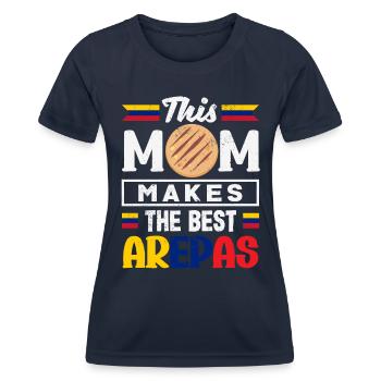 Arepas Colombian Venezuela Food - Women's Functional T-Shirt - navy - Front - AI Model Female 172 light (172cm)