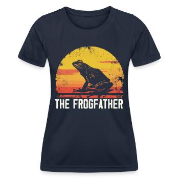 Frogs Catch Frog Hunter Frog Catcher - Women's Functional T-Shirt - navy - Front - AI Model Female 172 light (172cm)
