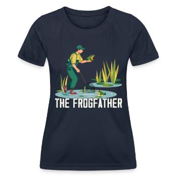 Frogs Catch Frog Hunter Frog Catcher - Women's Functional T-Shirt - navy - Front - AI Model Female 172 light (172cm)