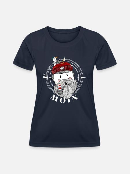 Seeman - Moin Matrose - Frauen Funktions-T-Shirt - Navy