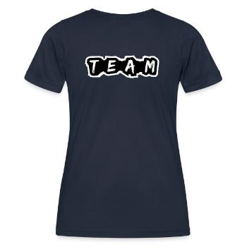 Team Mannschaft - Frauen Funktions-T-Shirt - Navy - Hinten - AI Model Female 172 light (172cm)