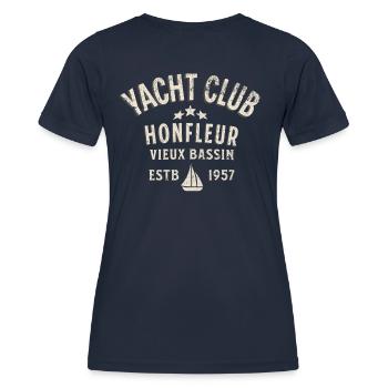 Honfleur yacht club vieux bassin 1 - T-shirt sport Femme - bleu marine - Dos - AI Model Female 172 light (172cm)