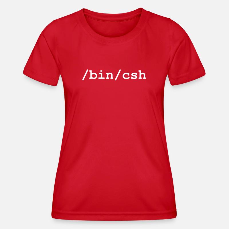 C shell - /bin/csh - Women's Functional T-Shirt - red