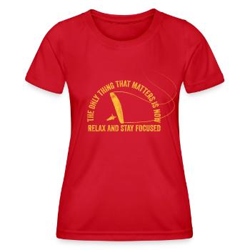 Relax and stay focused - Women's Functional T-Shirt - red - Front - AI Model Female 172 dark (172cm)