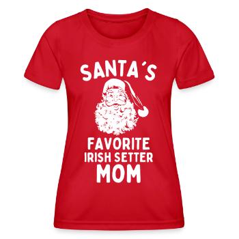 Noël Irish Setter maman Le chien préféré du Père Noël - T-shirt sport Femme - rouge - Devant - AI Model Female 172 dark (172cm)