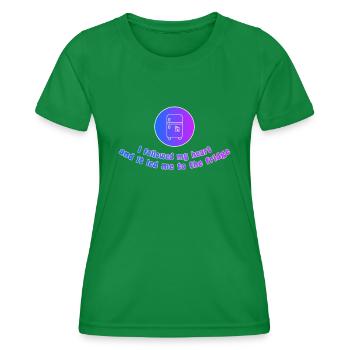 Follow Your Heart (To The Fridge) - Women's Functional T-Shirt - kelly green - Front - AI Model Female 172 dark (172cm)