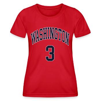 Washington 3 - T-shirt sport Femme - rouge - Devant - AI Model Female 172 dark (172cm)
