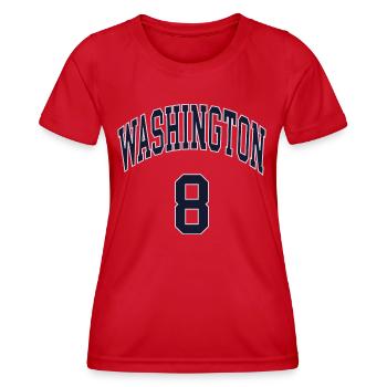 Washington 8 - T-shirt sport Femme - rouge - Devant - AI Model Female 172 dark (172cm)