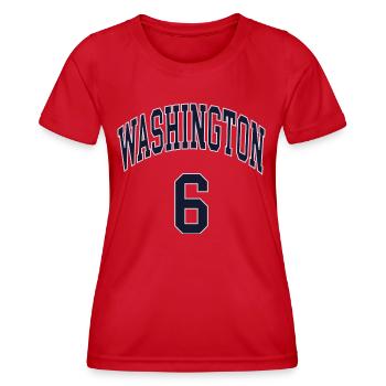 Washington 6 - T-shirt sport Femme - rouge - Devant - AI Model Female 172 dark (172cm)